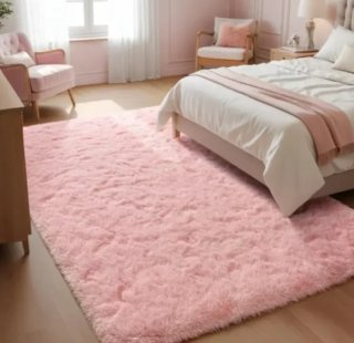 Alfombra rosa suave