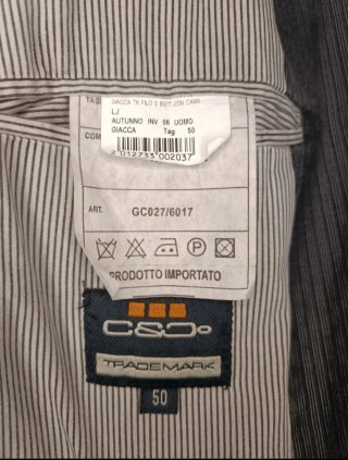 Giacca uomo C&Co Trademark cotone taglia 50 casual