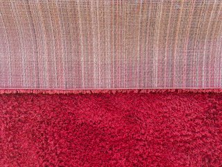 Alfombra pelo largo roja