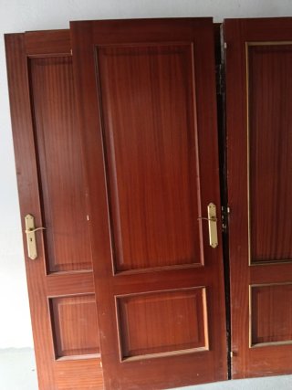 Hojas de puerta madera maciza 7 en total