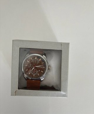 Reloj Skyline Marrón y Plateado