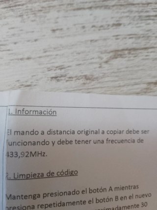 Mando garaje 4 botones