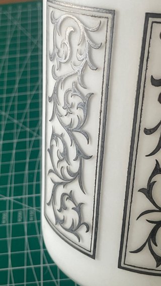 Pantalla Lámpara Vintage Cristal Opalino
