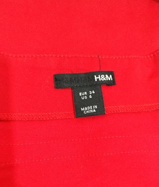 Top fiesta H&M rojo talla 34
