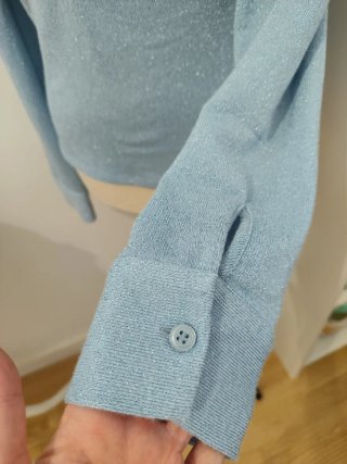 Camiseta retro brillante azul