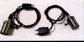 2 Kits Portalámparas con Interruptor y Enchufe 2MC