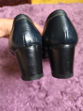 Mocasines Vitelo piel mujer talla 35 tacón 5cm