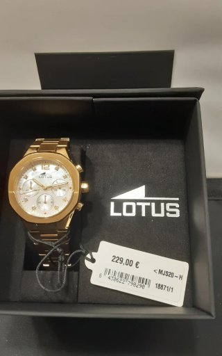 Reloj Lotus Crono Chapado Oro Nuevo