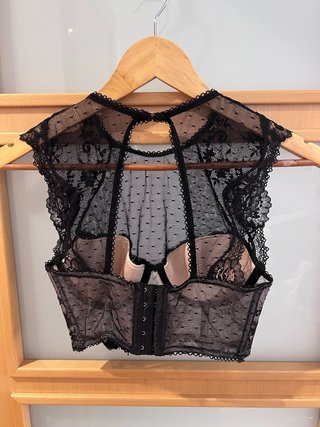 Victoria's Secret Dream Angels Corsé Lencero Negro