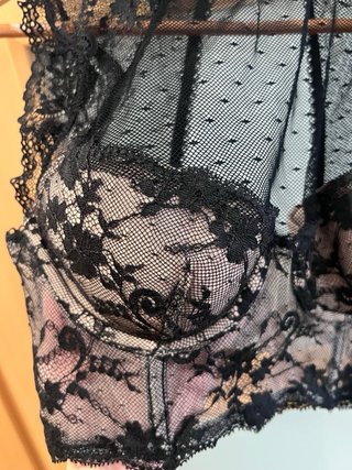 Victoria's Secret Dream Angels Corsé Lencero Negro