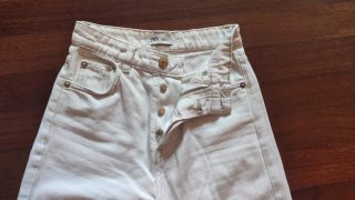 Pantalón Zara Blanco Mujer T.34