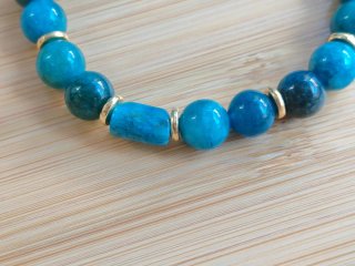Bracciale Apatite Blu e Acciaio Blue Golden