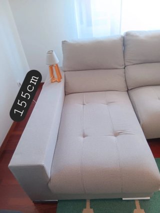 Sofá modular gris 292 cmx155x95cm
