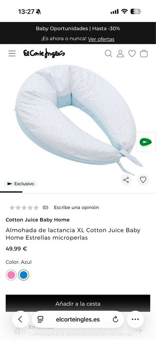 Almohada Lactancia Cotton Juice