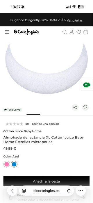 Almohada Lactancia Cotton Juice