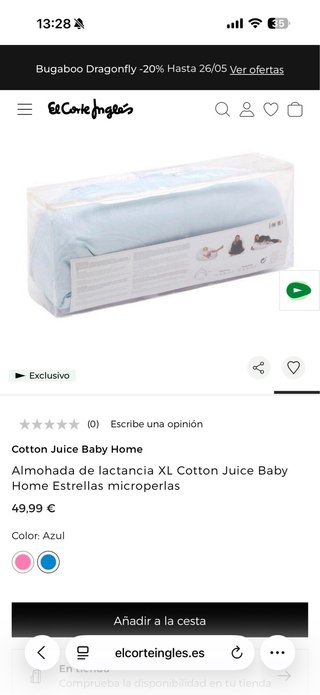 Almohada Lactancia Cotton Juice