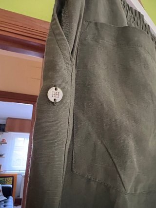 Pantalón Pedro del Hierro Lino Verde Oliva