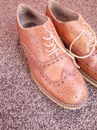 Scarpe stringate vintage anni '90 in pelle size 42