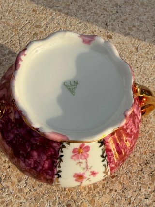 Juego café CIM porcelana oro rosa