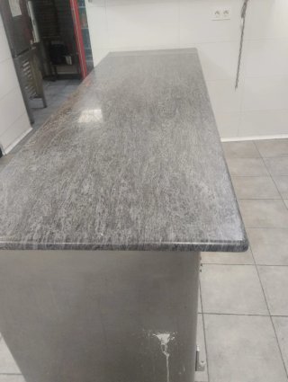 MUEBLE DE INOX Y MARMOL