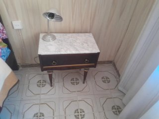 Muebles antiguos madera y tela