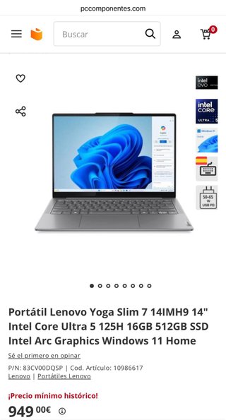 Lenovo Yoga Slim 7 OLED Intel Core Ultra