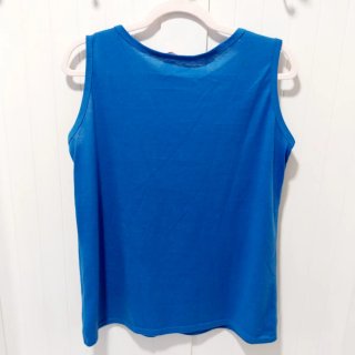 Camiseta tirantes fruncida azul XL/XXL