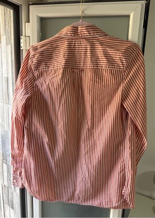 Camisa Tommy Hilfiger Rayas Naranja y Blanca