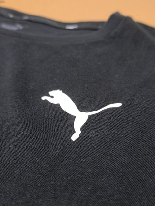 Camiseta Puma Negra Básica Talla XL Algodón