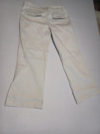Pantalón mujer bermuda beige