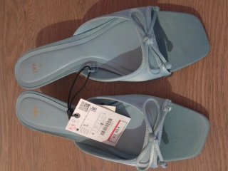 Zapatos Zara Talla 39 Azul Celeste