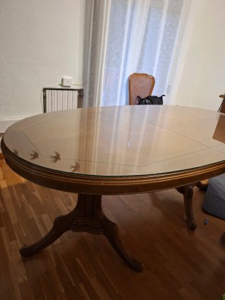 Mesa ovalada antigua extensible 160cm
