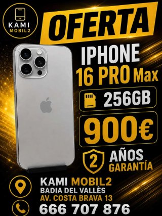 iPhone 16 Pro Max 256GB Plata