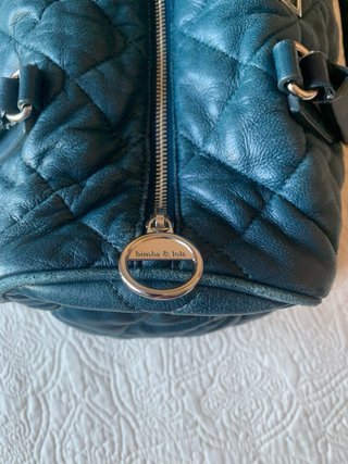 Bolso Bimba y Lola Azul Plomo Acolchado