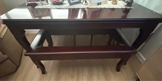 Mesa comedor caoba y 6 sillas (mesa baja regalo)