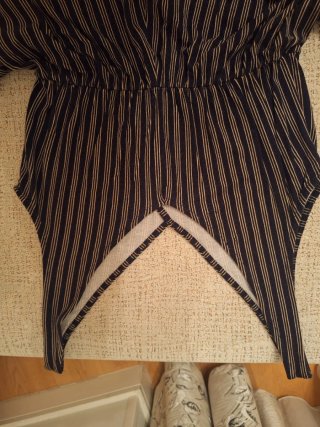 Mono largo Pull&Bear rayas negro y dorado
