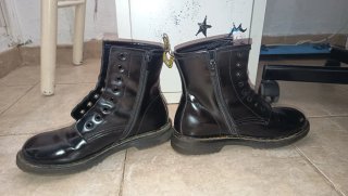 Botas negras con cremallera dr Martens