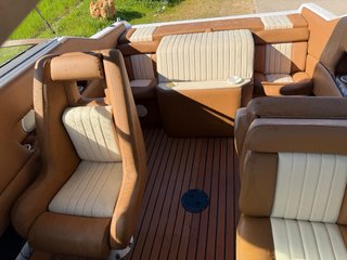 Barco deportivo blanco y rojo(se vende o se cambia