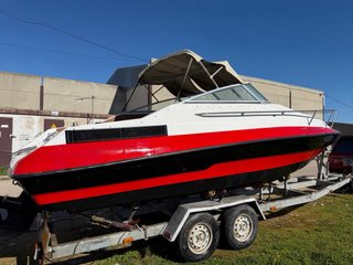 Barco deportivo blanco y rojo(se vende o se cambia