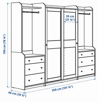 Combinación Vestidor/Armario HAUGA IKEA