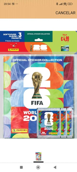 Cambio cromos Álbum Panini Mundial FIFA 2026