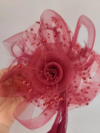 Tocado de fiesta con diadema y pinza nuevo.