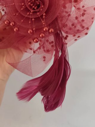 Tocado de fiesta con diadema y pinza nuevo.