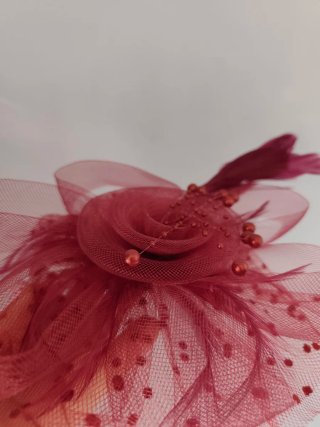 Tocado de fiesta con diadema y pinza nuevo.