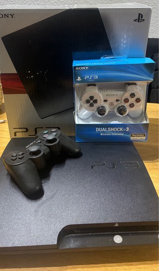 Playstation 3 Slim Negra + 2Mandos Dualshock 3
