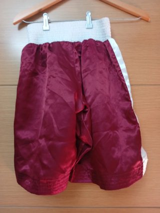 Pantalón Corto Boxeo Rojo y Blanco