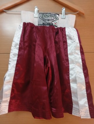 Pantalón Corto Boxeo Rojo y Blanco