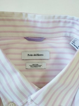 Camisa Pedro del Hierro rayas rosa y blanco