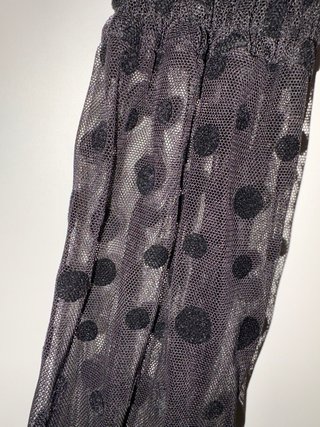 Blusa negra de lunares transparente