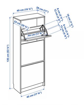 Zapatero Bissa Ikea Marrón